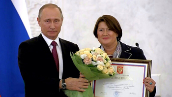 В.В. Путин и Светлана Яновна Гришина